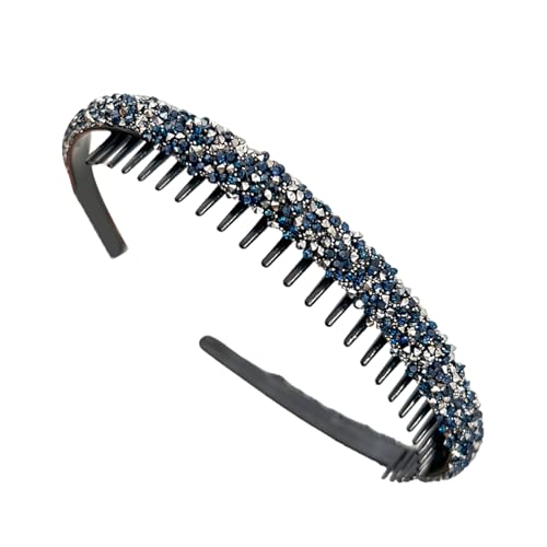 Strass-Stirnband, rutschfest, Zahnkamm, elegantes Haarband für Damen und Teenager, Mädchen, für den täglichen Gebrauch, Make-up-Stirnband von carotoe