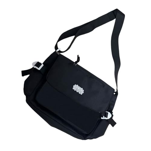 Transparente Damen-Umhängetasche, japanischer Stil, Crossbody, Studenten, Schule, Itabag Messenger für Pin-Display, Itabag Crossbody, japanische Schulter für Pin-Display, Schwarz , One Size von carotoe