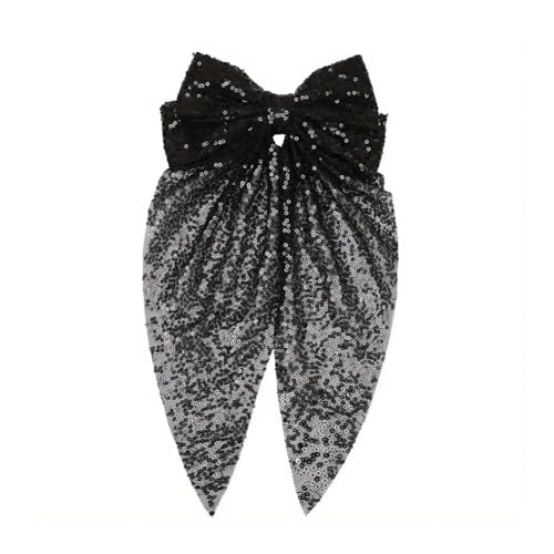 Übergroße Pailletten-Haarspange, glitzernde Schleife, Haarnadel, Junggesellinnenabschied, Prinzessinnen-Haarschmuck, Kopfschmuck Übergroße Pailletten-Haarspange, glitzernde Schleife, Haarnadel, Junggesellinnenabschied, Prinzessinnen-Haarschmuck, Kopfschmuck von carotoe