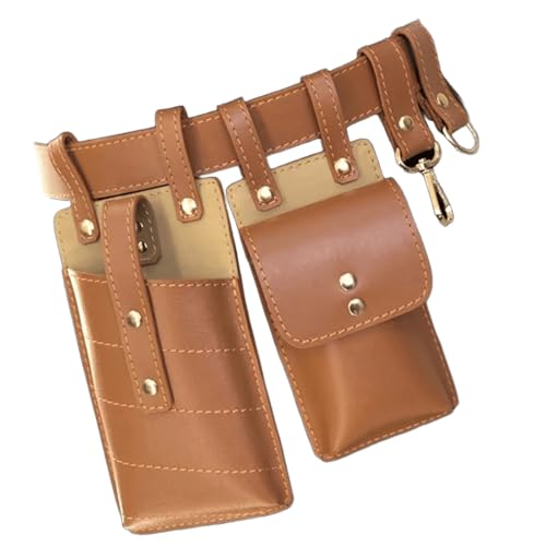 Vintage Mittelalter Leder Hüfttasche mit Ledergürtel Mittelalter Taille Handytasche Seitentasche für Männer Frauen Halloween, Gelbbraun von carotoe