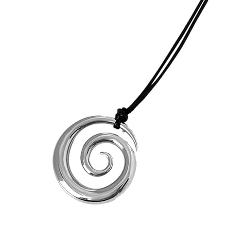 carotoe Stilvolle Halskette mit Spiral-Design und stabilem Metallanhänger, Accessoire für Herbst und Winter, Mode und einzigartige Stile carotoe Stilvolle Halskette mit Spiral-Design und stabilem Metallanhänger, Accessoire für Herbst und Winter, Mode und einzigartige Stile von carotoe