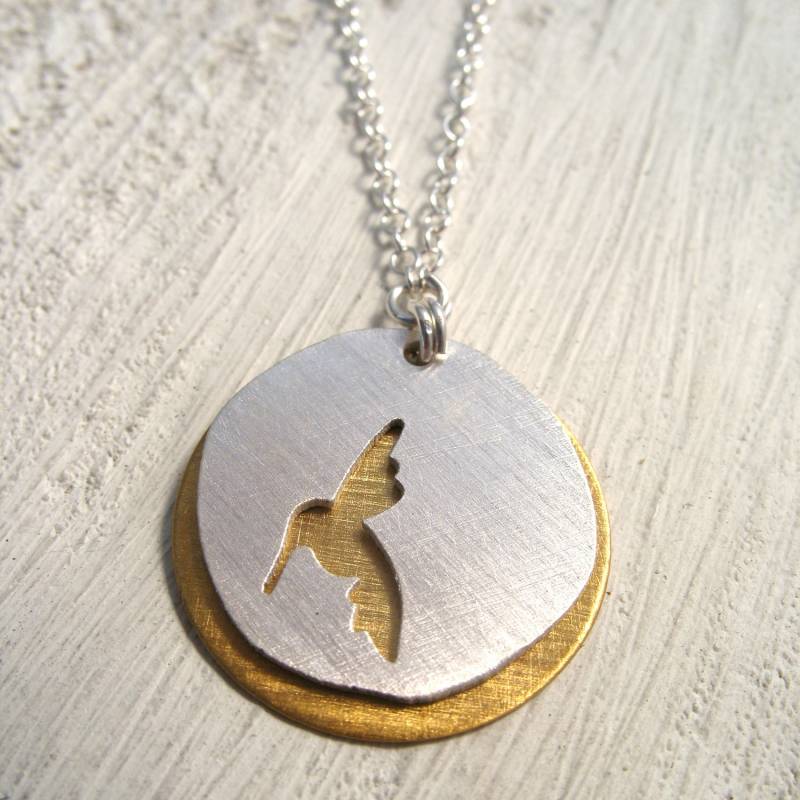 Kolibri Silhouette Halskette - Geschenk Weihnachten Schmuck Personalisierte Für Sie Totem von carriesaxl