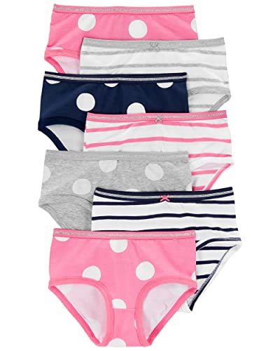 Carter's Little Girls Stretch Cotton Underwear 7 Pack, Pink(3k589510)/Grey, 10/12 von Carter's