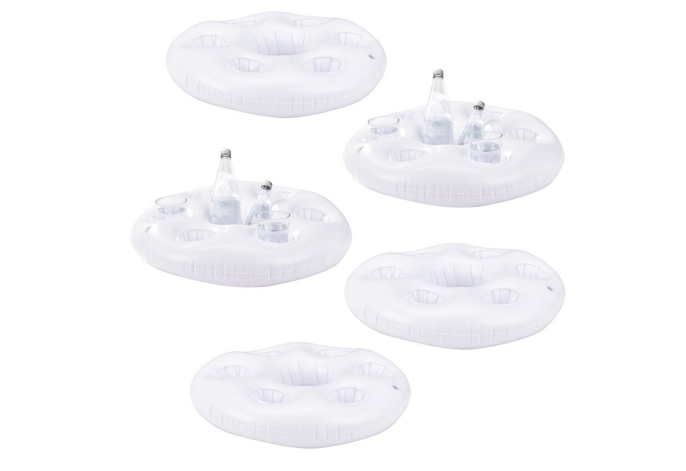 casa.pro Flaschenkorb, Poolbar 5er Set aufblasbar Getränkehalter von casa.pro