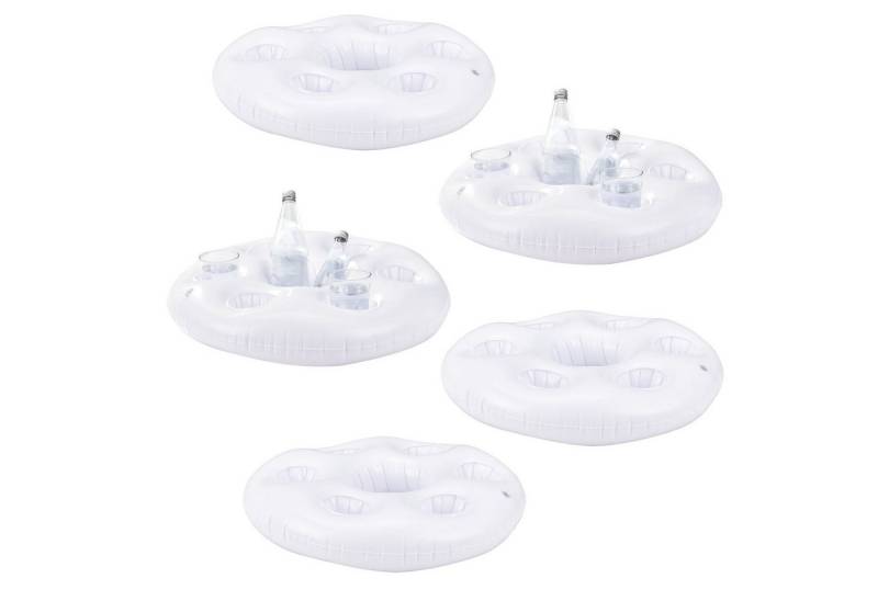 casa.pro Flaschenkorb, Poolbar 5er Set aufblasbar Getränkehalter von casa.pro