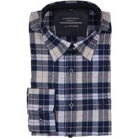 CasaModa Herren Hemd blau Flanell von casamoda