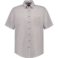 CasaModa Herren Kurzarmhemd blau Baumwolle-Leinen von casamoda