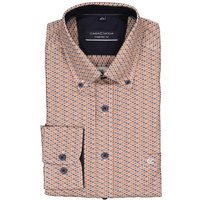 CasaModa Herren Hemd orange gemustert Comfort Fit von casamoda