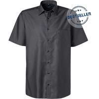 CasaModa Herren Kurzarmhemd grau Baumwolle von casamoda