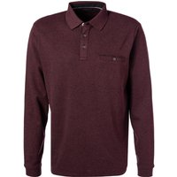 CasaModa Herren Polo-Shirt rot Baumwoll-Piqué meliert von casamoda