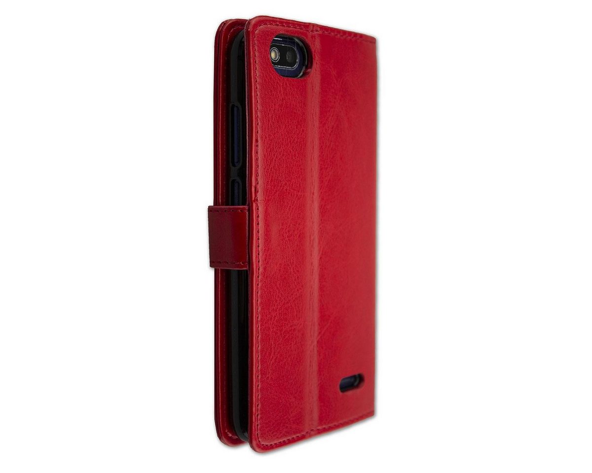 caseroxx Handytasche caseroxx Handytasche Bookstyle-Case für Gigaset GS100, rot (Einzelartikel, 1-tlg., Bookstyle-Case), Kreditkartenfächer (siehe Bilder) von caseroxx