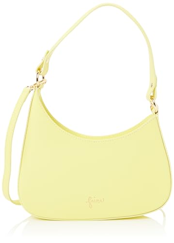 caspio Women's Leder Damen Schultertasche, Gelb von caspio