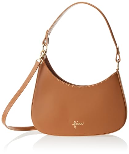 caspio Women's Leder Damen Schultertasche, Kamel von caspio