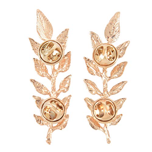 casstaly 1 Paar Brosche für Kostüm, Punk-Stil, Retro-Blatt, für Frauen, Halskette, Brosche, Gold casstaly 1 Paar Brosche für Kostüm, Punk-Stil, Retro-Blatt, für Frauen, Halskette, Brosche, Gold von casstaly