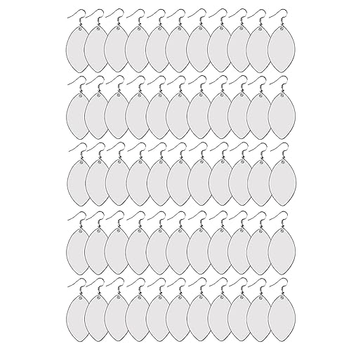 casstaly 48 Stück Sublimation Ohrring Rohlinge Bulk Weiß Ohrringe für Sublimation Fußball Ohrringe Doppelseitig mit Ohrringhaken (Fußball) von casstaly