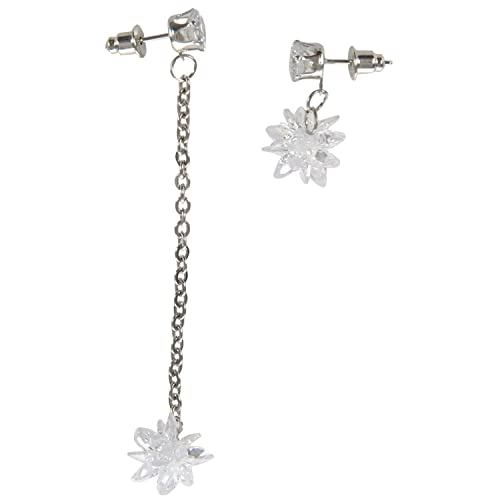 casstaly Asymmetrische Ohrringe, einfach, in Form einer Schneeflocke von casstaly