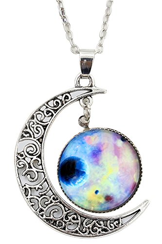 casstaly Galaktische Frau Glas Cabochon Anhänger Mond Halskette (Farbe: 2518) von casstaly