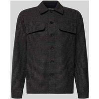Casual Friday Regular Fit Hemdjacke mit Knopfleiste Modell 'FRILOF' in Dunkelgrau, Größe XL von casual friday