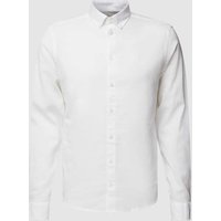Casual Friday Regular Fit Leinenhemd mit Button-Down-Kragen Modell 'Anton' in Weiss, Größe XL von casual friday