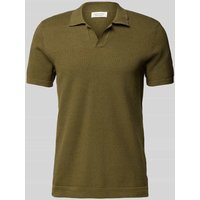 Casual Friday Regular Fit Poloshirt aus Baumwoll-Leinen-Mix Modell 'MATEO' in Oliv, Größe S von casual friday