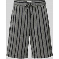 Casual Friday Regular Fit Shorts mit Strukturmuster Modell 'KALLE' in Marine, Größe M von casual friday