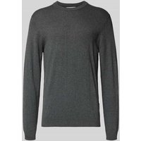 Casual Friday Regular Fit Strickpullover mit Kaschmir-Anteil Modell 'Halfdan' in Dunkelgrau, Größe XXL von casual friday