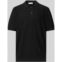 Casual Friday Relaxed Fit Poloshirt mit Strukturmuster Modell 'EDWARD' in Black, Größe XXL von casual friday