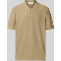 Casual Friday Relaxed Fit Poloshirt mit Strukturmuster Modell 'EDWARD' in Hellbraun, Größe XXL von casual friday
