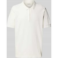 Casual Friday Relaxed Fit Poloshirt mit Strukturmuster Modell 'EDWARD' in Offwhite, Größe S von casual friday