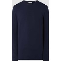 Casual Friday Slim Fit Longsleeve mit Stretch-Anteil Modell 'Theo' in Marine, Größe XL von casual friday