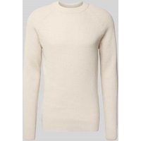 Casual Friday Strickpullover mit Rundhalsausschnitt Modell 'Kristian' in Offwhite, Größe M von casual friday