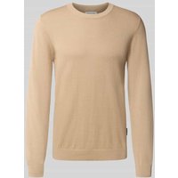 Casual Friday Strickpullover mit Rundhalsausschnitt Modell 'OSVALD' in Beige, Größe L von casual friday