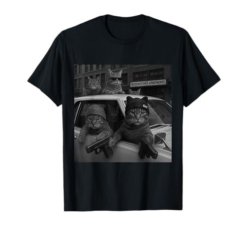 Lustiges Gangster-Katzen-T-Shirt für Männer und Frauen, Liebhaber, Katzenstraße T-Shirt Lustiges Gangster-Katzen-T-Shirt für Männer und Frauen, Liebhaber, Katzenstraße T-Shirt von cat black