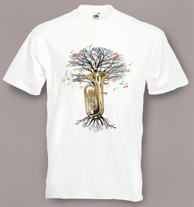 Tuba T-Shirt Musical Tree Tubaist Oder Tubist in Allen Größen von catbatart