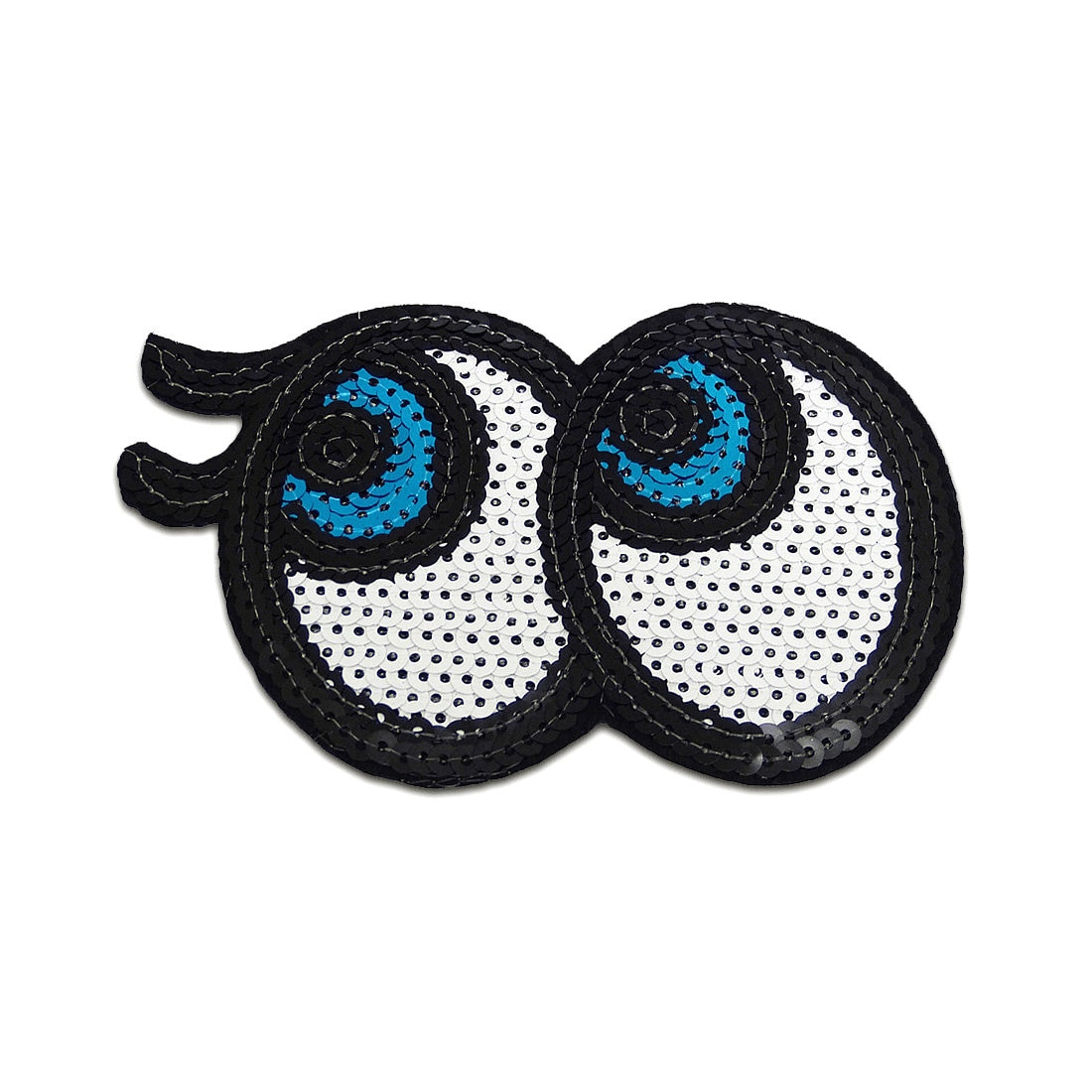 Aufnäher/Bügelbild - Augen Mit Pailletten Hellblau 12, 2x8cm Patch Aufnäher/Bügelbild - Augen Mit Pailletten Hellblau 12, 2x8cm Patch von catchthepatch