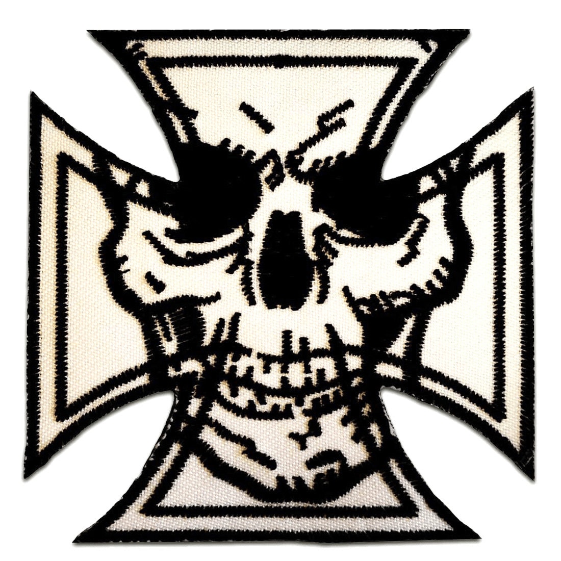 Aufnäher/Bügelbild - Chopper Kreuz Biker Weiß 7, 7 X cm Patch Flicken Aufnäher/Bügelbild - Chopper Kreuz Biker Weiß 7, 7 X cm Patch Flicken von catchthepatch