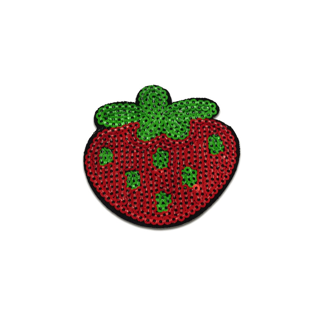 Aufnäher/Bügelbild - Erdbeere Obst Frucht Mit Pailletten Rot 6, 2x6cm Patch Aufnäher/Bügelbild - Erdbeere Obst Frucht Mit Pailletten Rot 6, 2x6cm Patch von catchthepatch