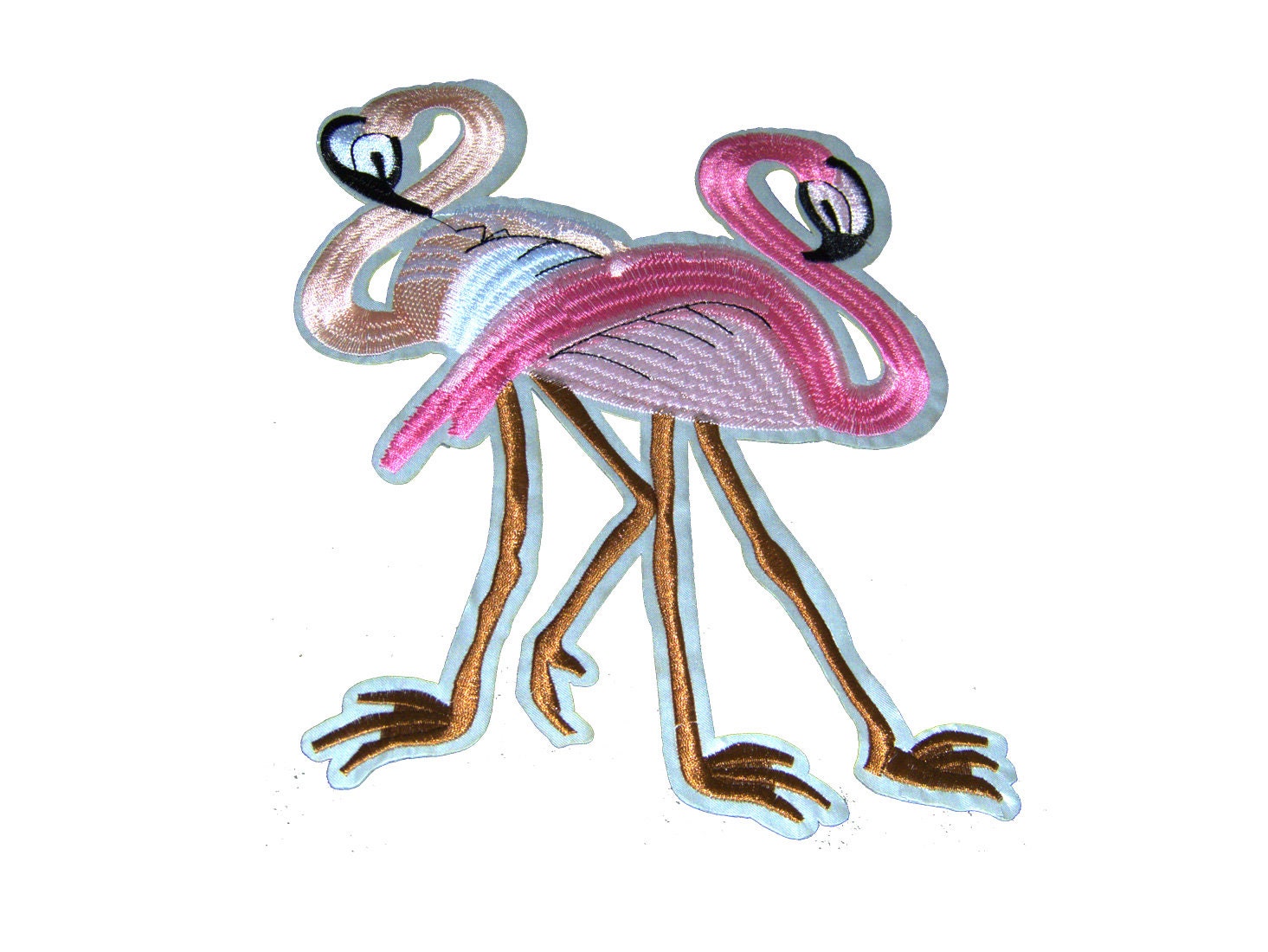 Aufnäher/Bügelbild - Flamingo Vogel Tier Xl Pink 25, 4X19cm Patch von catchthepatch