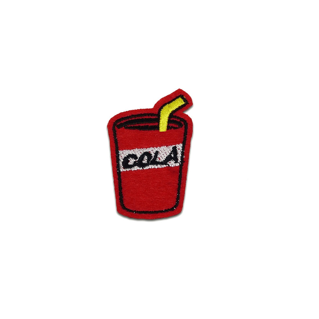 Aufnäher/Bügelbild - Getränk Cola Becher Mit Strohhalm Rot 5, 1x3, 1cm Patch Aufnäher/Bügelbild - Getränk Cola Becher Mit Strohhalm Rot 5, 1x3, 1cm Patch von catchthepatch