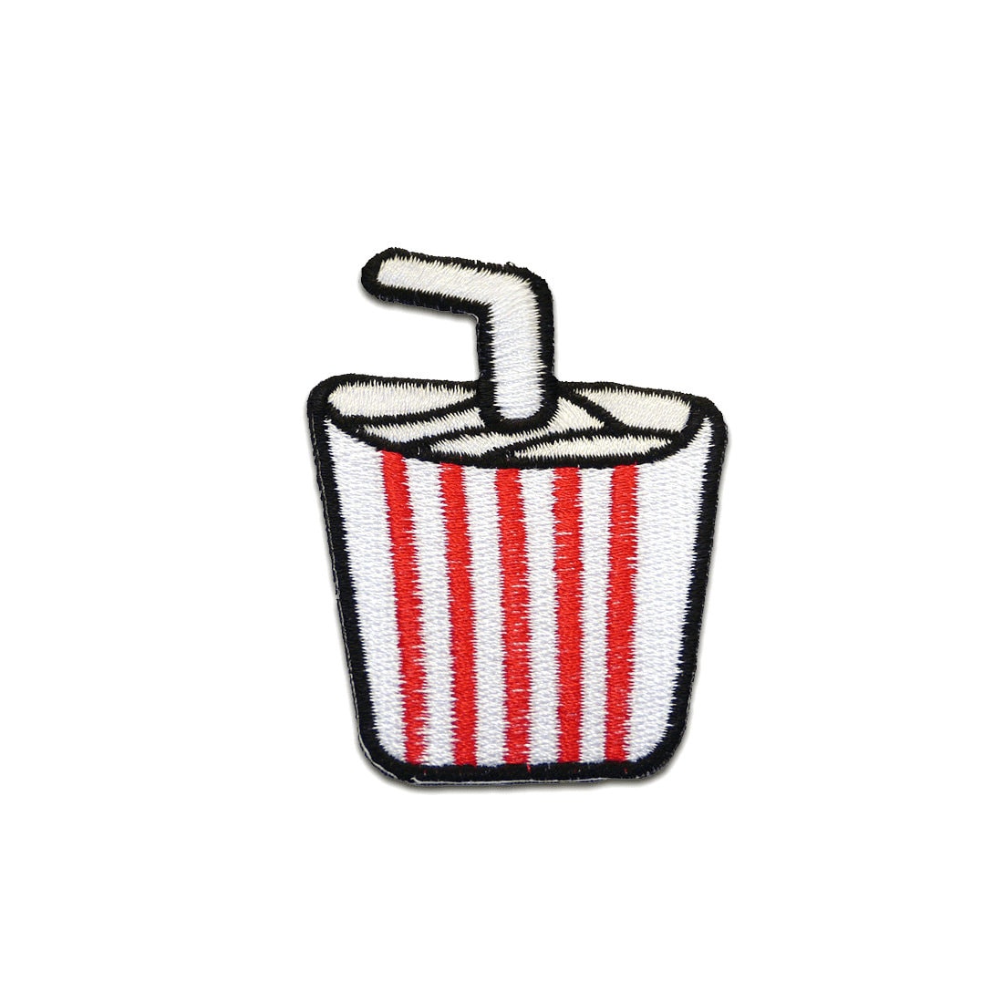 Aufnäher/Bügelbild - Getränk Trinkbecher Mit Strohhalm Weiß/Rot 5x7, 4cm Patch Aufnäher/Bügelbild - Getränk Trinkbecher Mit Strohhalm Weiß/Rot 5x7, 4cm Patch von catchthepatch