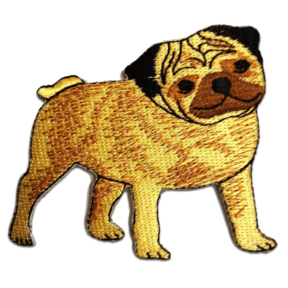 Aufnäher/Bügelbild - Mops Hund Tier Braun 8 X 6, 7 cm Applikationen Patch Aufnäher/Bügelbild - Mops Hund Tier Braun 8 X 6, 7 cm Applikationen Patch von catchthepatch