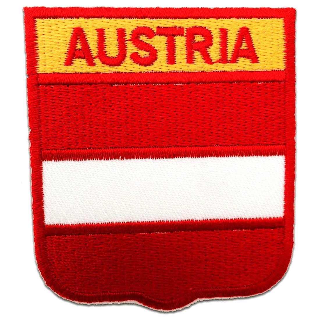 Aufnäher/Bügelbild - Österreich Flagge Fahne Rot/Weiß 6x7cm Aufnäher/Bügelbild - Österreich Flagge Fahne Rot/Weiß 6x7cm von catchthepatch