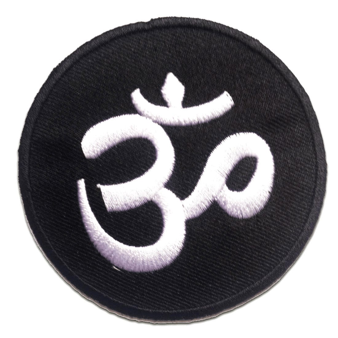 Aufnäher/Bügelbild - Om Hindu Meditation Spirituell Schwarz/Weiß Ø7.7 cm von catchthepatch
