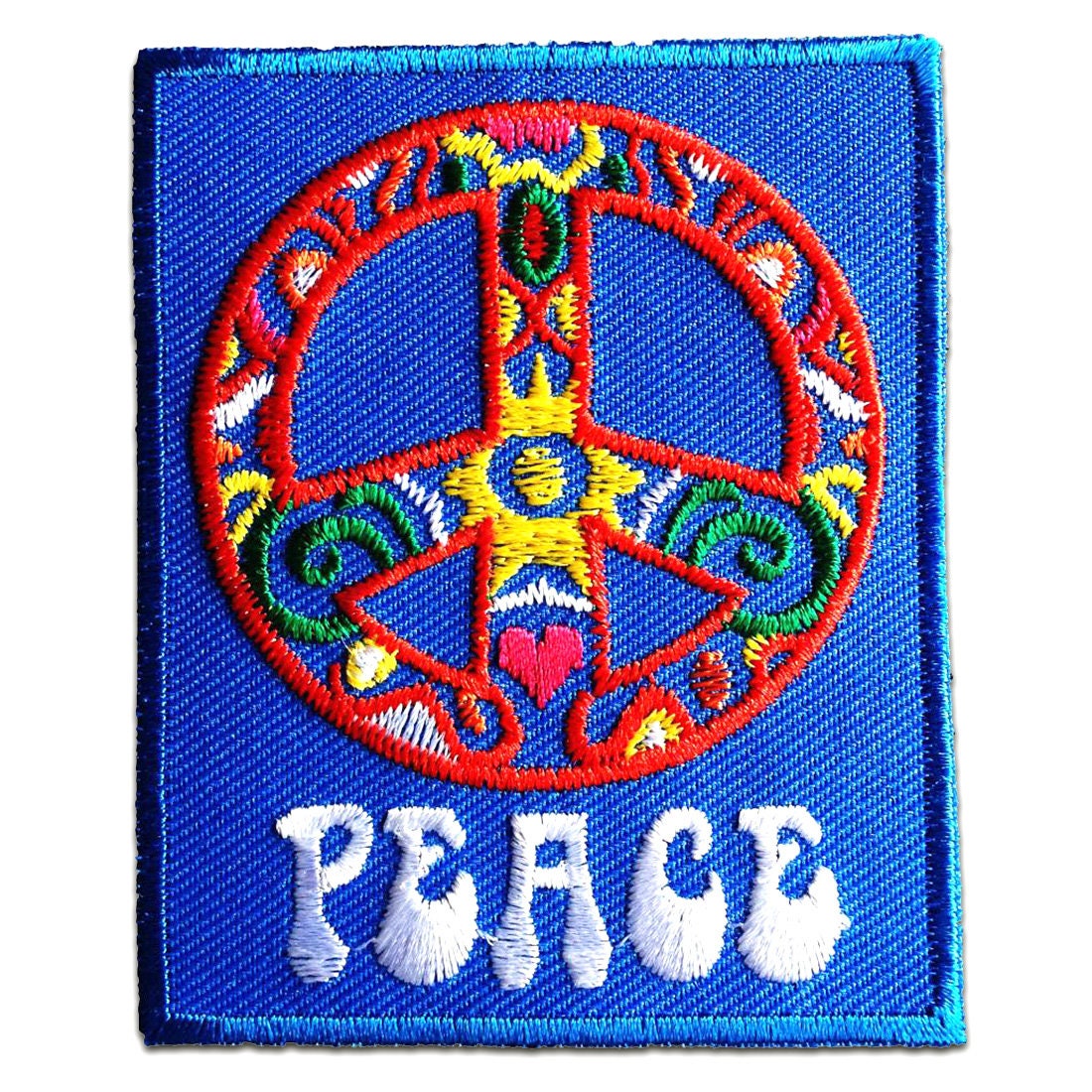 Aufnäher/Bügelbild - Peace Frieden Blau 6, 5 X 8 cm Applikationen Patches Aufnäher/Bügelbild - Peace Frieden Blau 6, 5 X 8 cm Applikationen Patches von catchthepatch