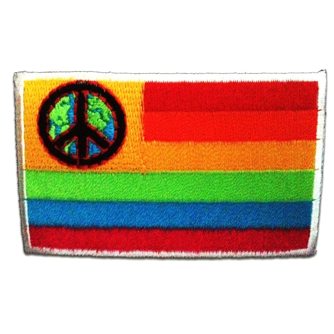 Aufnäher/Bügelbild - Peace Regenbogen Bunt 7.6 X 4.7 cm Patch Aufbügeln Aufnäher/Bügelbild - Peace Regenbogen Bunt 7.6 X 4.7 cm Patch Aufbügeln von catchthepatch