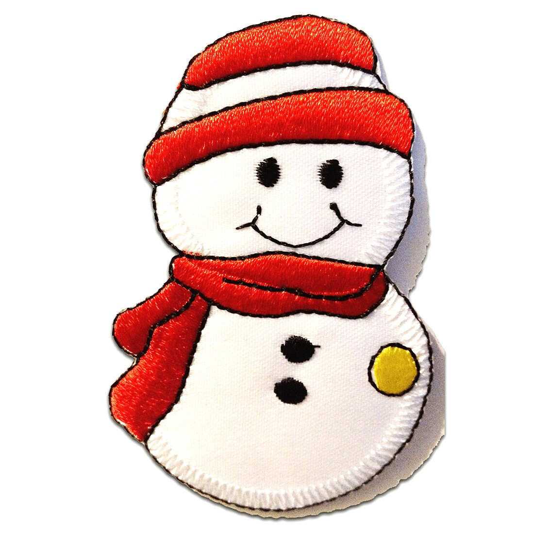 Aufnäher/Bügelbild - Schneemann Weihnachten Weiß 7, 5 X 5 cm Patches von catchthepatch