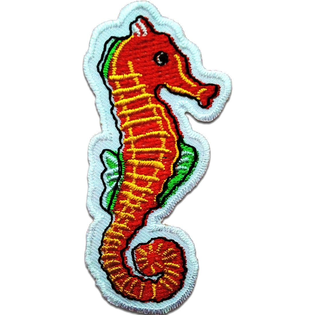 Aufnäher/Bügelbild - Seepferd Seepferdchen Rot 8, 5 X 4 cm Patch Flicken Aufnäher/Bügelbild - Seepferd Seepferdchen Rot 8, 5 X 4 cm Patch Flicken von catchthepatch