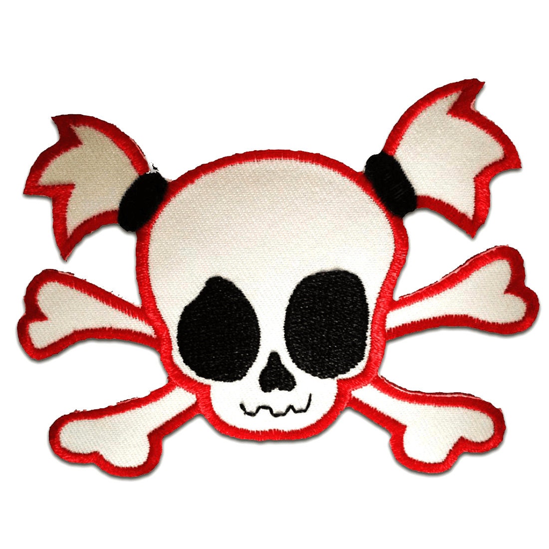 Aufnäher/Bügelbild - Totenkopf Girly Emo Weiß 9, 5 X 6, 7 cm Patch Flicken Aufnäher/Bügelbild - Totenkopf Girly Emo Weiß 9, 5 X 6, 7 cm Patch Flicken von catchthepatch