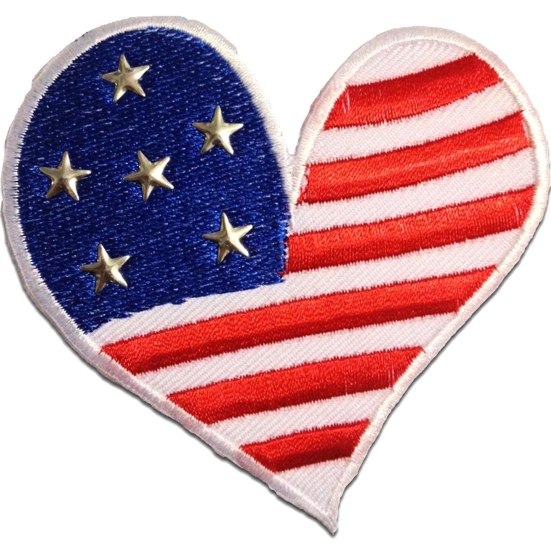 Aufnäher/Bügelbild - Usa Herz Rot/Weiß 8.0 X 9.0 cm Applikationen Patch Aufnäher/Bügelbild - Usa Herz Rot/Weiß 8.0 X 9.0 cm Applikationen Patch von catchthepatch