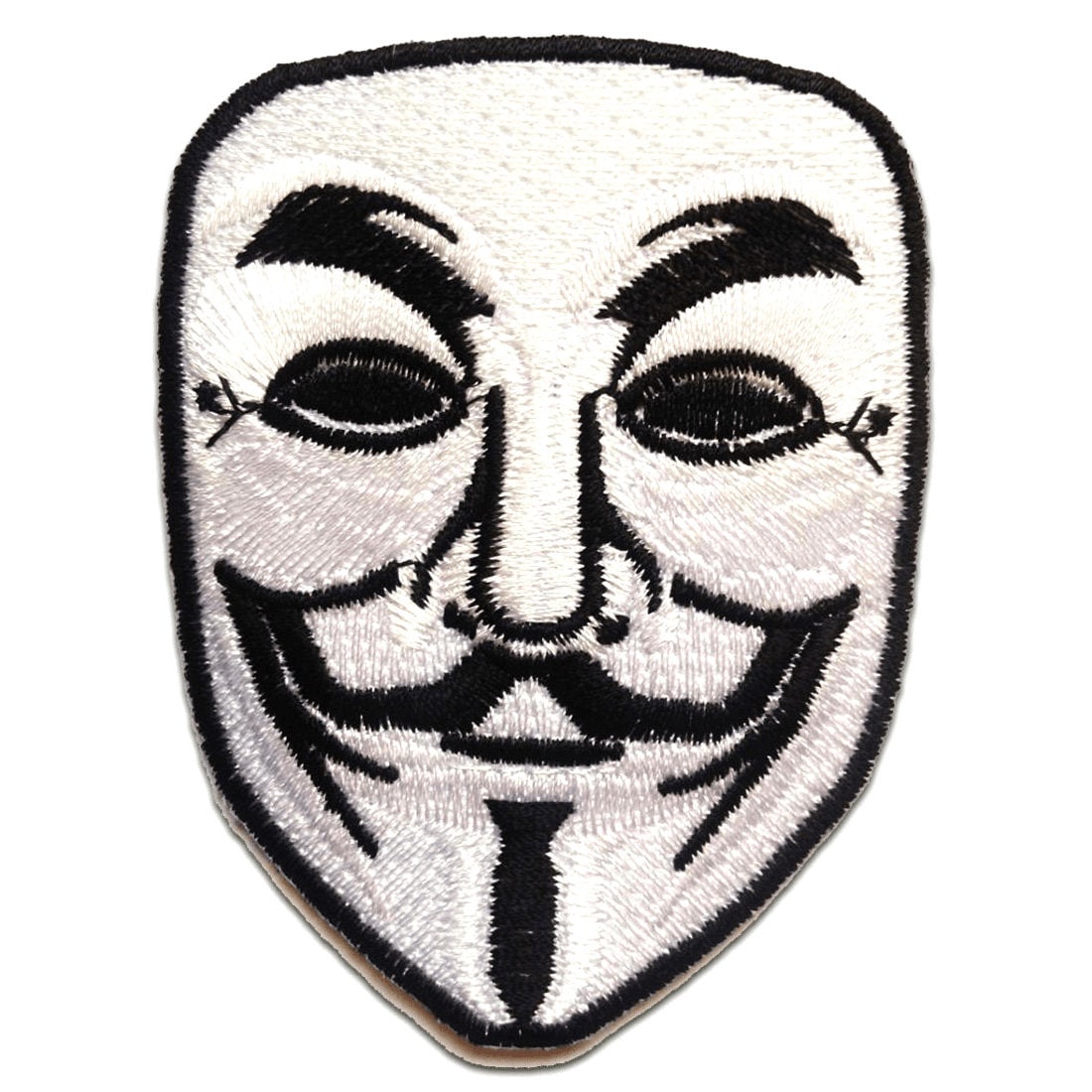 Aufnäher/Bügelbild - V For Vendetta Anonymous Weiß 6.5 X 8.5 cm Patches Aufnäher/Bügelbild - V For Vendetta Anonymous Weiß 6.5 X 8.5 cm Patches von catchthepatch